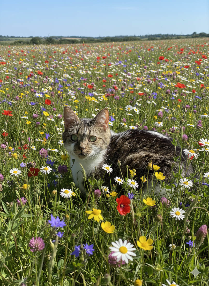 Momo in the meadow